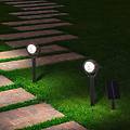 faretto a led solare con picchetto nomi nero set da 6 ip44