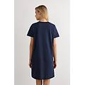 camicia da notte in cotone ultrafresh donna blu taglia l