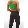 leggings 7/8 vita alta con dettagli colorati black-classic green donna extra small
