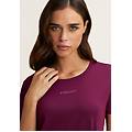 t-shirt comfort fit con maniche corte in tessuto tecnico plum caspia donna small