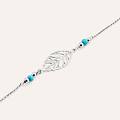bracciale silver collection argento rodiato turchese collezione silver collection bianco