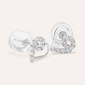 orecchini lobo bon ton oro bianco cubic zirconia collezione bon ton oro bianco