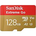 128gb extreme go scheda microsdxc + adattatore sd (per smartphones e tablet android action cam