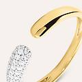 anello contrarie claire oro giallo cubic zirconia collezione claire misura 58 oro giallo