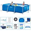 - piscina fuori terra rettangolo 300x200x75 cm blu include accessori coordinati a237