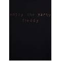 t-shirt con grafica enjoy the party in strass nero donna extra small