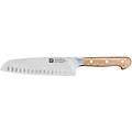 pro wood coltello santoku alveolato 18 cm naturale
