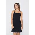 sottoveste con spalline sottili in cotone donna nero tama&ntilde;o s