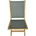 sedia pieghevole in teak e textilene cm 48 l x 55 p x 89 hdi colo marrone chiaro 48 x 89 x 55 cm