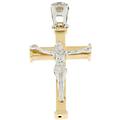 croce uomo oro giallo bianco gl100518