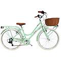 bici da città dolce vita by roma 26 con cesto verde chiaro
