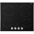 piano cottura pvc 61 fk elettrico 4 fuochi gas colore nero