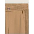 pantaloni wide leg in viscosa con dettagli in ciniglia ginge root donna large