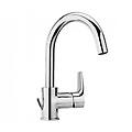 miscelatore monocomando per lavabo alto parallel 47cr250 completo di scarico