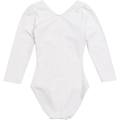 body maniche lunghe con scollo a v white junior 12 anni
