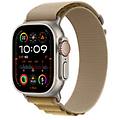 watch ultra 2 gps + cellular 49mm cassa in titanio con tan alpine loop large (mx4h3ty/a)