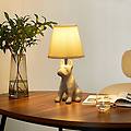 lampada da tavolo herry bianco ceramica cane altezza 46 5 cm