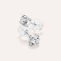 orecchini lobo punto luce claire oro bianco cubic zirconia collezione claire oro bianco
