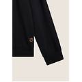 felpa donna in viscosa con spalle decorate da pences nero donna extra small