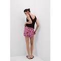 pantaloncini in raso di viscosa brighten your day donna stampa taglia l