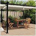 - gazebo da giardino con tetto retrattile crema 3x6m in alluminio