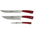 elegance coltello da cucina rosso set da chef 3 pezzi