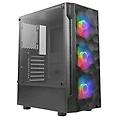 nx260 case midi tower atx micro-atx itx pannello laterale in vetro temperato 3 ventoloe argb da