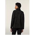 felpa in viscosa interlock effetto tricot fantasia animalier allover animalier black donna large