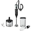 ergomixx hand blender frullatore a immersione portatile 750 w 12 velocità lama a 4 ali