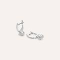 orecchini lobo silver elegance argento rodiato cubic zirconia collezione silver elegance bianco