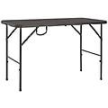 - tavolo da giardino pieghevole in hdpe rattan marrone