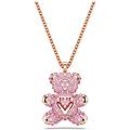 SWAROVSKI pendente teddy orso rosa placcato color oro rosa os