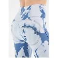 jeans push up wr. up denim tie-dye blu e bianco a vita alta denim bleach tie dyed blue donna small