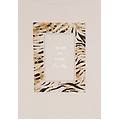 t-shirt regular fit con grafica e borchie dorate white sand zebra animalier donna xxs