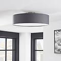 plafoniera sebatin ø 50 cm grigio tessuto e27