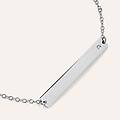 bracciale con targhetta silver collection argento rodiato cubic zirconia collezione silver
