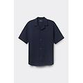 camicia manica corta bowling uomo blu taglia m