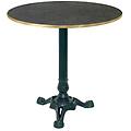tavolo bistrot rotondo con bordi color ottone 70x70x75x70 cm (lxlxhx&oslash;) nero/grigio