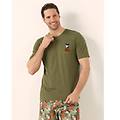 t-shirt da uomo verde militare mickey mouse / verde militare / m verde militare