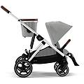 gold passeggino gemellare gazelle s stone grey (silver frame) stone grey (silver frame)