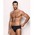 slip da uomo in tencel modal cotone e seta / nero / 6 nero