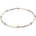 collana constella taglio round bianca placcato color oro rosa os