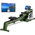 vogatore ad acqua in legno styrke premium fitness bluetooth 211x54x68cm