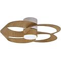 ventilatore da soffitto a led rosa legno motore dc silenzioso ø 65 cm cct