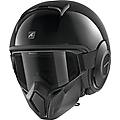street-drak blank casco jet nero xs