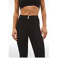 pantaloni push up wr. up vita alta in cotone organico nero donna extra large