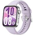 watch fit 4 gps nfc 38mm amoled argento correa viola m resistenza acqua 5atm spo2