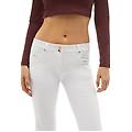 jeans push up wr. up distressed fondo flare con aperture bianco donna large