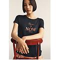 t-shirt in jersey di viscosa con dettagli color rame anthracite donna medium