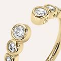 anello contrarie golden dream placcato oro giallo cubic zirconia collezione golden dream misura 52